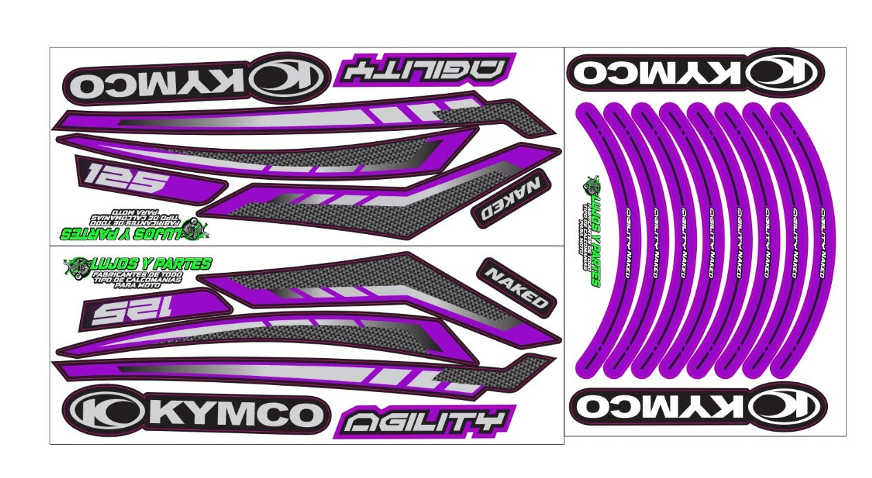 CALCOMANIAS AGILITY TORNASOL MORADO