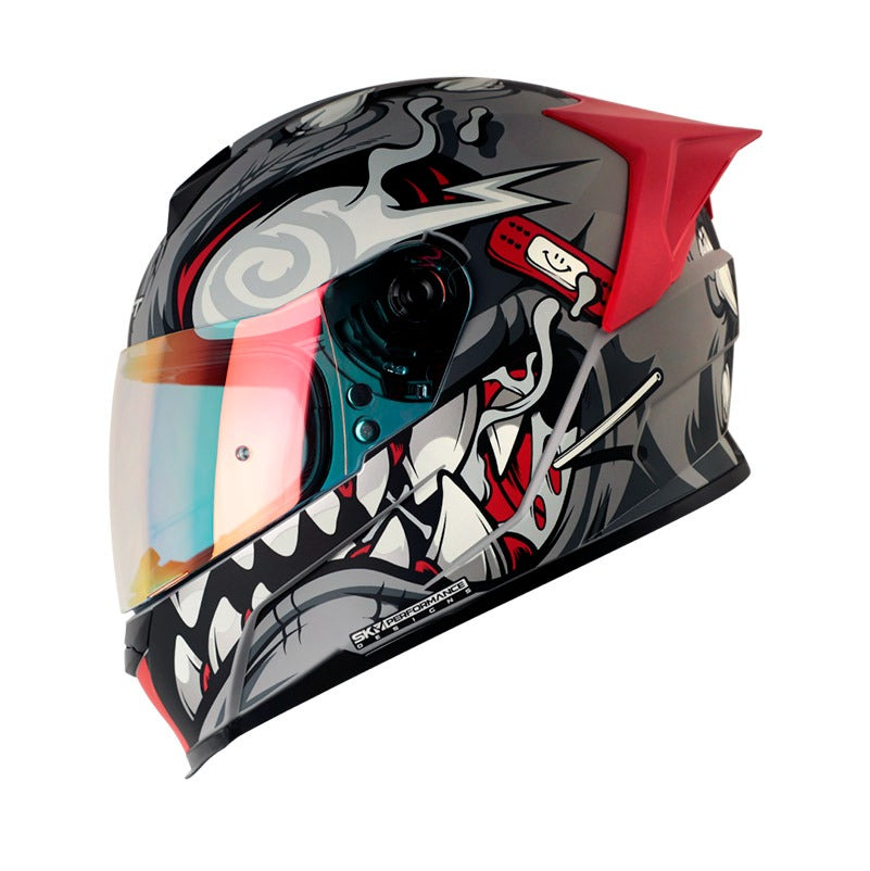 CASCO INTEGRAL SHAFT 502 SP VOLTAIR GRIS-ROJO TALLA M