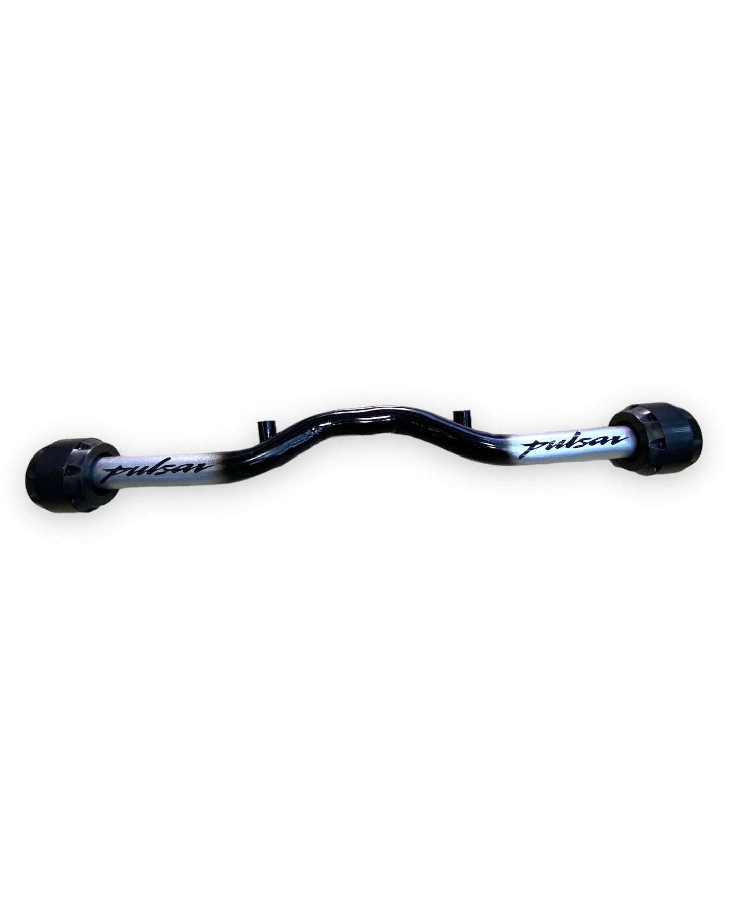 DEFENSA TRASERA PULSAR NS PERSONALIZADA NEGRO CON PLATEADO