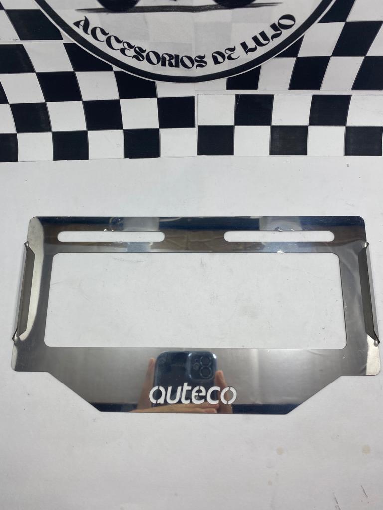 PORTAPLACA ACERO INOXIDABLE AUTECO