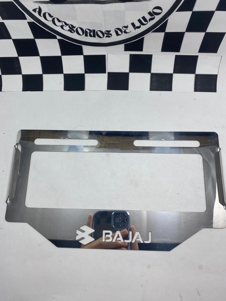 PORTAPLACA ACERO INOXIDABLE BAJAJ