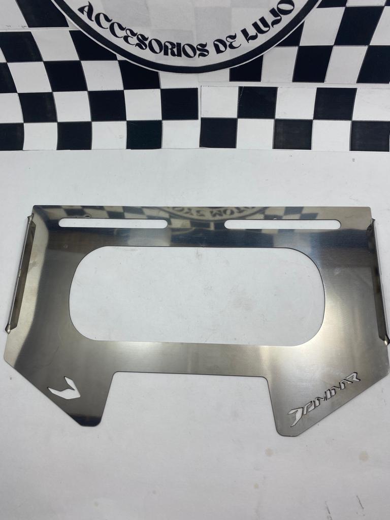 PORTAPLACA ACERO INOXIDABLE DOMINAR 400