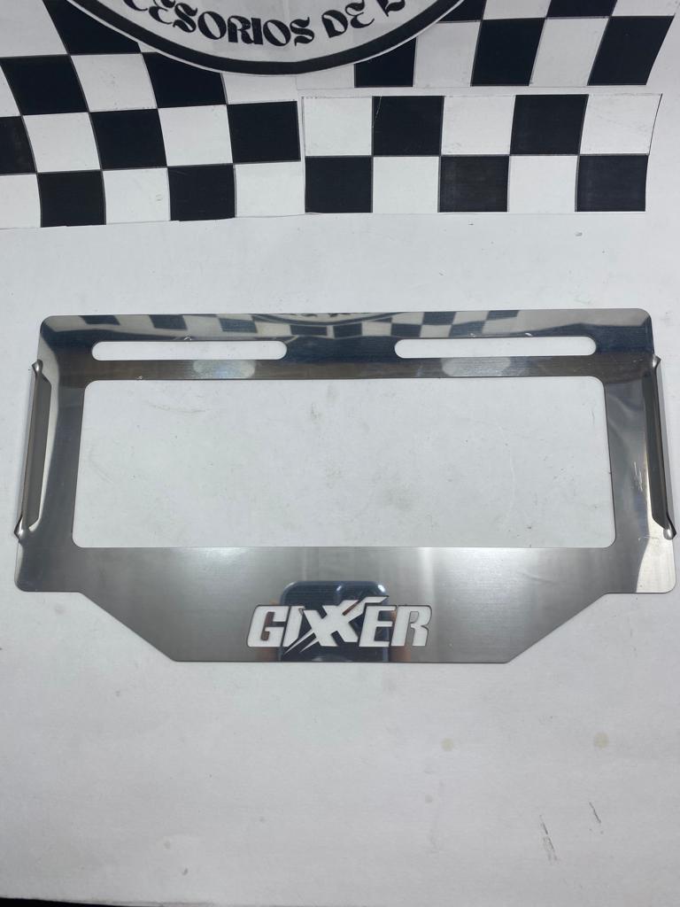 PORTAPLACA ACERO INOXIDABLE GIXXER