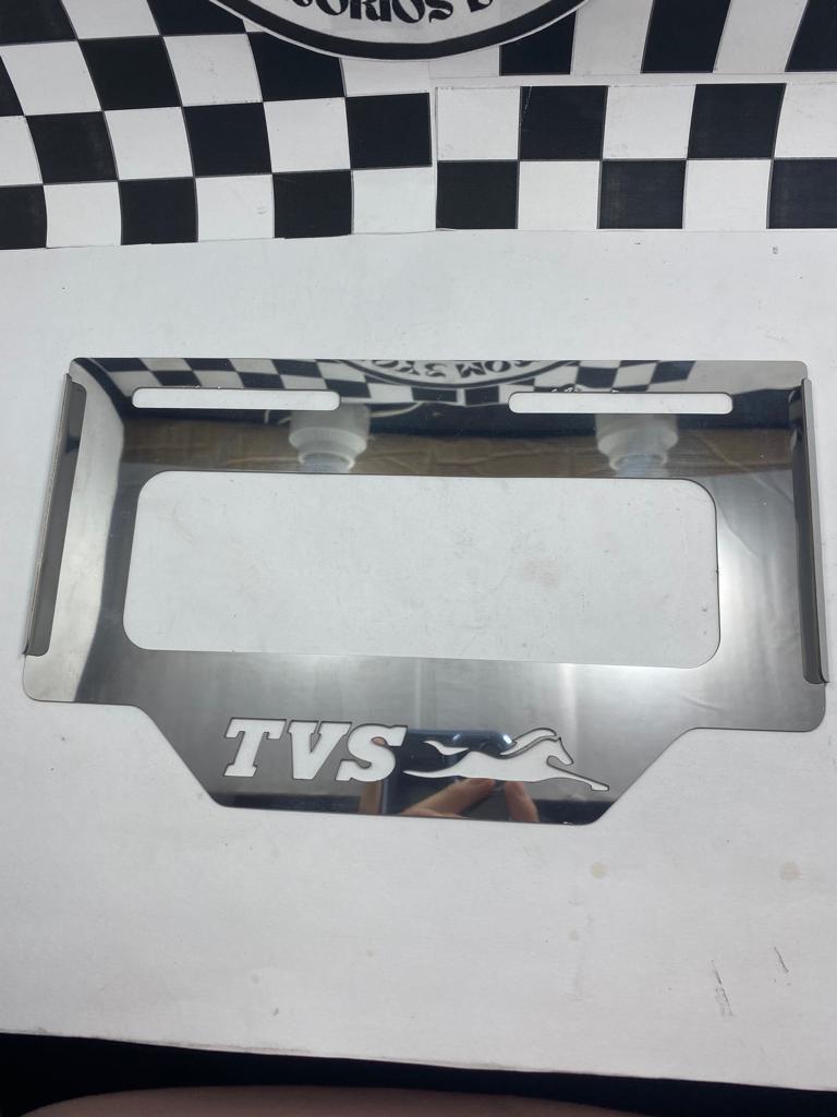 PORTAPLACA ACERO INOXIDABLE TVS