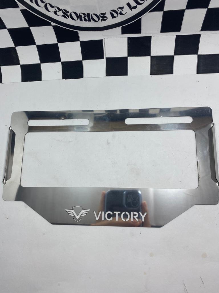 PORTAPLACA ACERO INOXIDABLE VICTORY