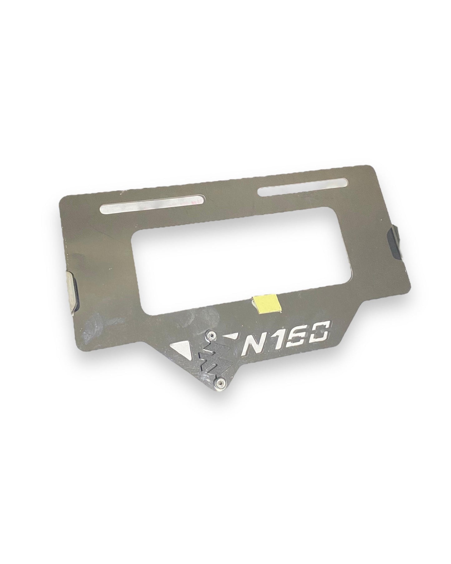 PORTAPLACA ACERO N160+ 3D NEGRO