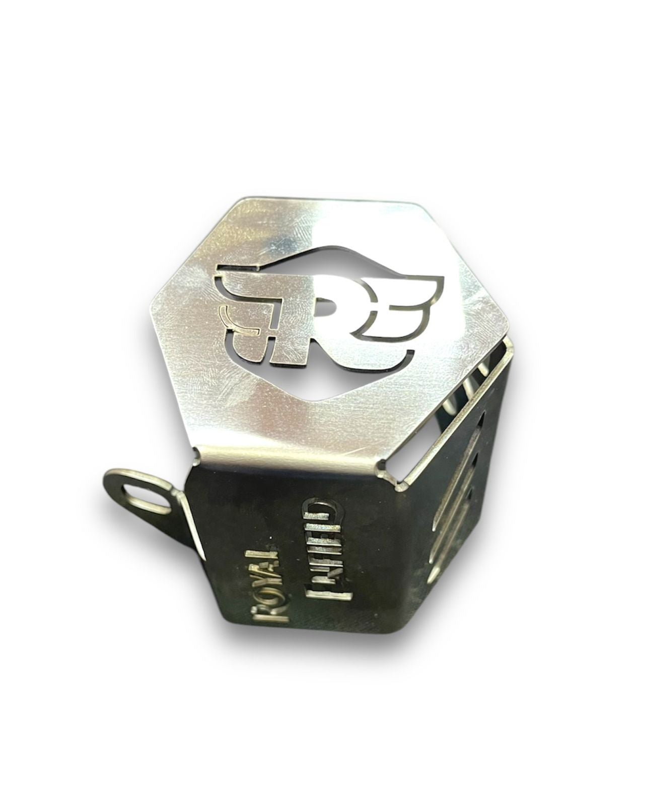 LIQUIDO TRASERO HEXAGONAL ACERO +3D NEGRO ROYAL ENFIELD HIMALAYA