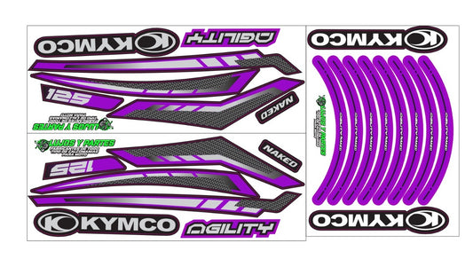 CALCOMANIAS AGILITY TORNASOL MORADO