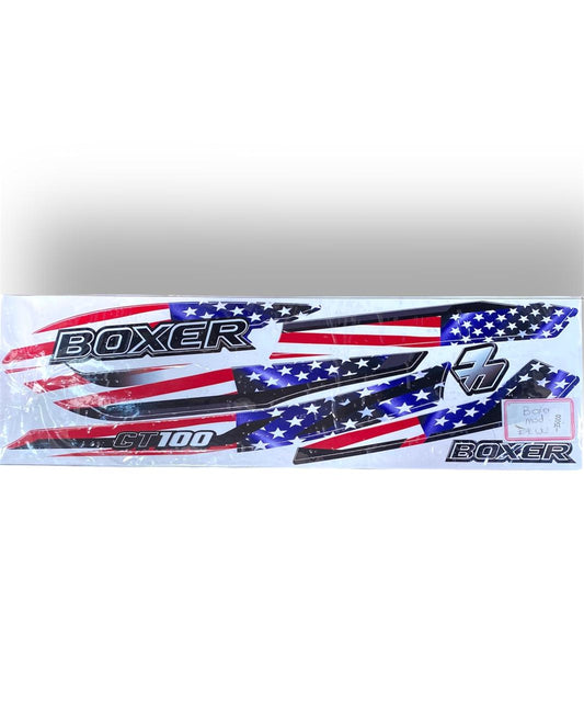 CALCOMANIAS BOXER CT100  EE.UU MOD ANTIGUO