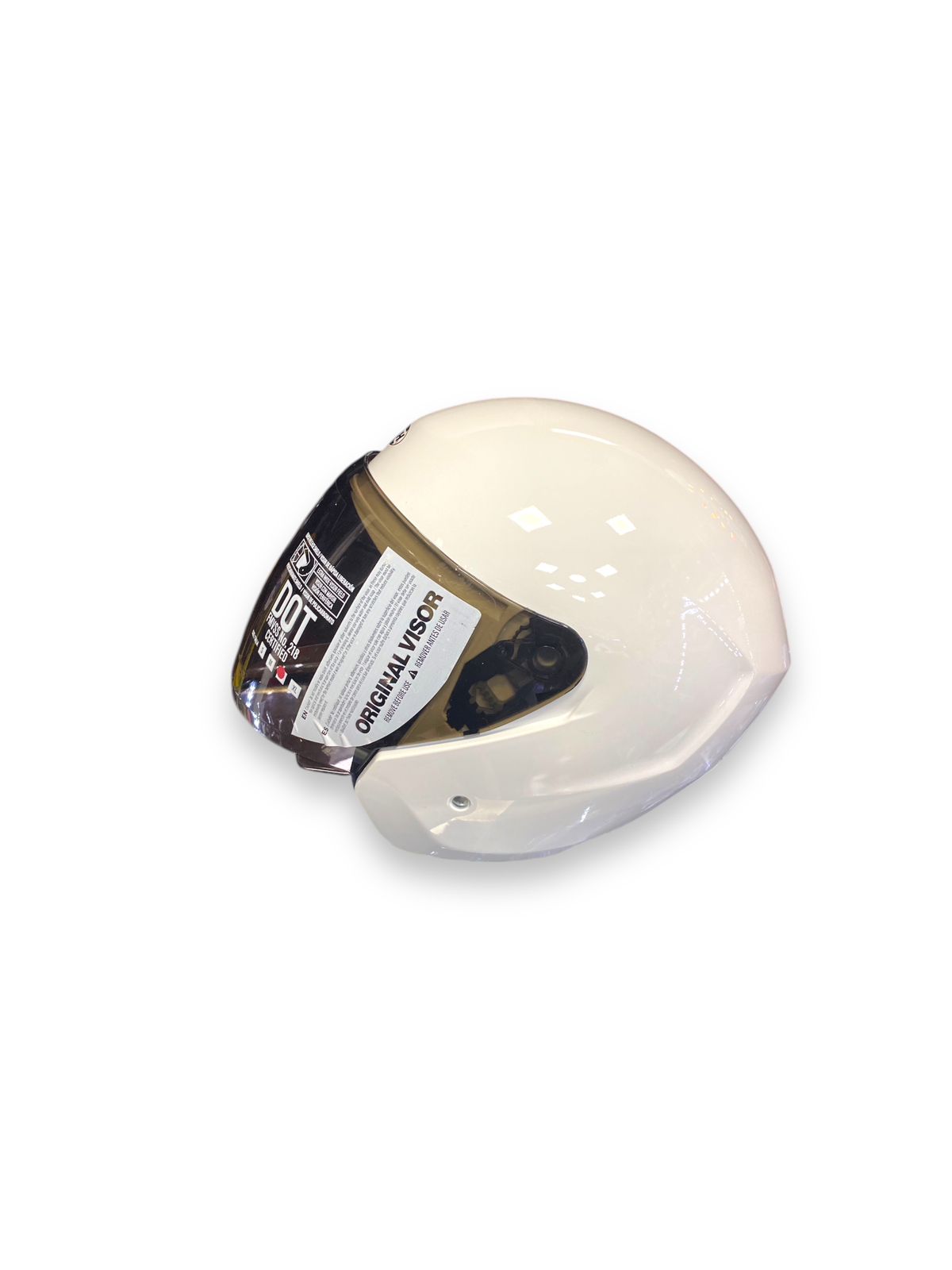 CASCO ABIERTO TECH T10 BLANCO VISOR HUMO
