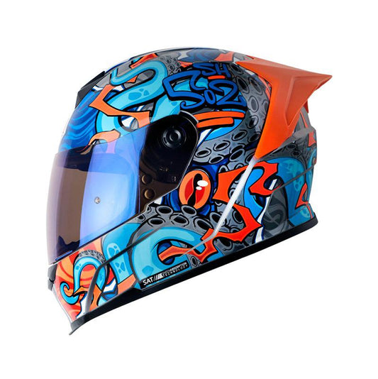 CASCO INTEGRAL SHAFT 502 SP SURREAL GRIS NARANJA TALLA M