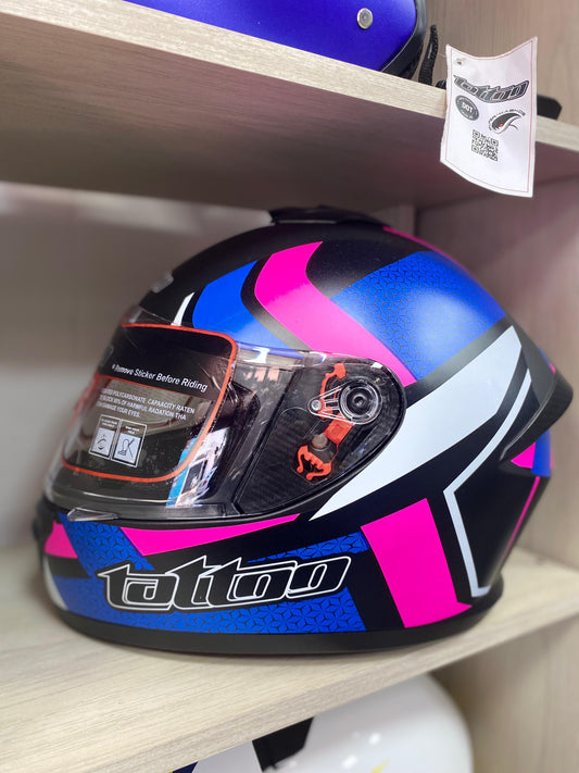 CASCO SK1 AZUL-FUCSIA