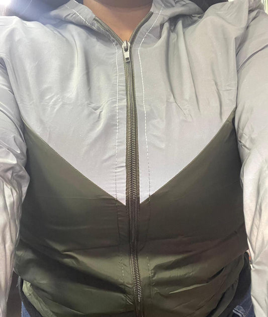 CHAQUETA SEMIROBOTICA TRIANGULO VERDE ESMERALDA TALLA S