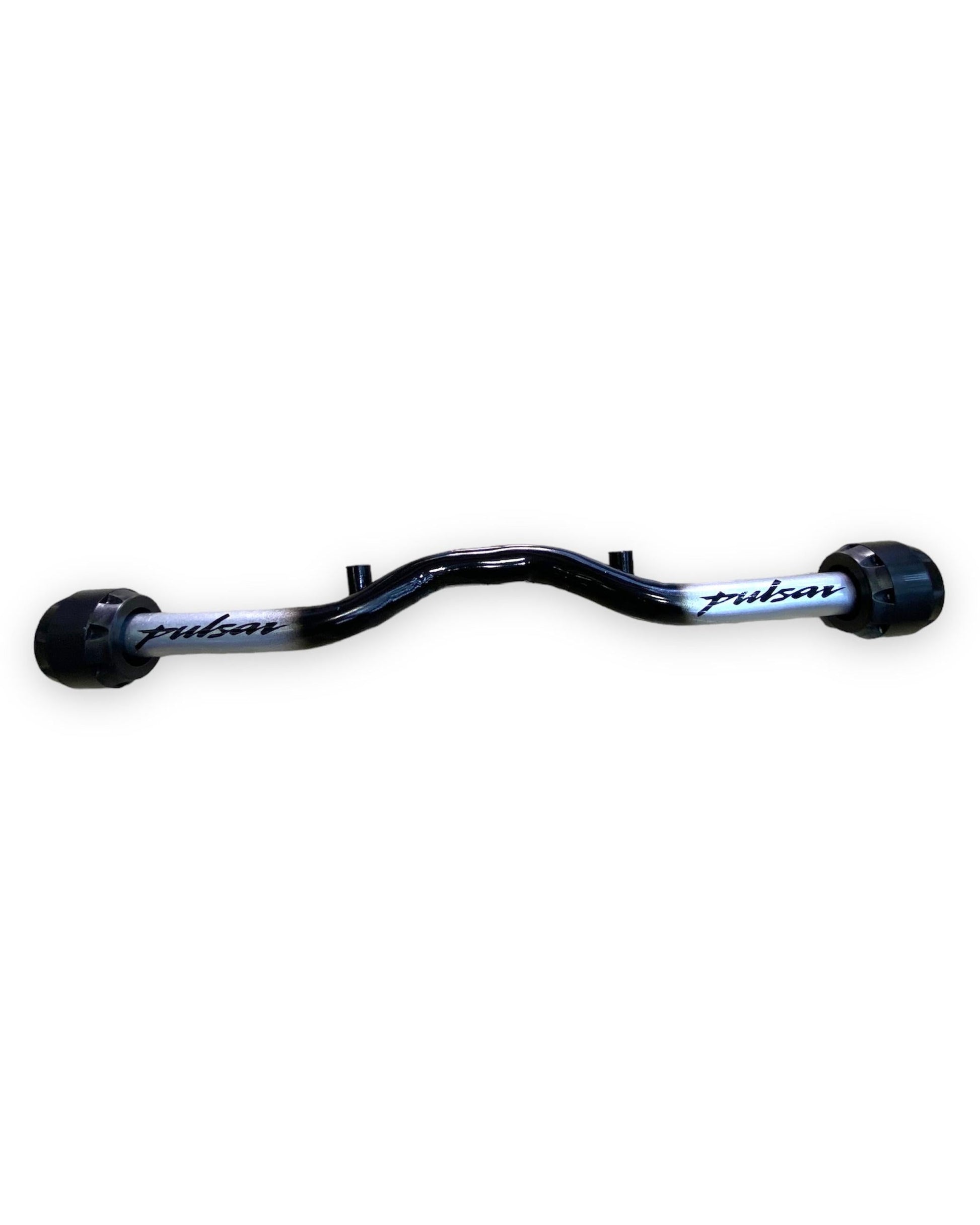 DEFENSA TRASERA PULSAR NS PERSONALIZADA NEGRO CON PLATEADO
