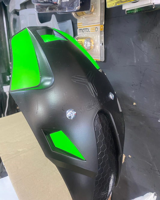 GUARDABARRO MONOBRAZO NEGRO-VERDE