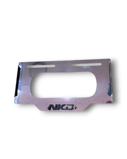 PORTAPLACA ACERO INOXIDABLE 3D NKD