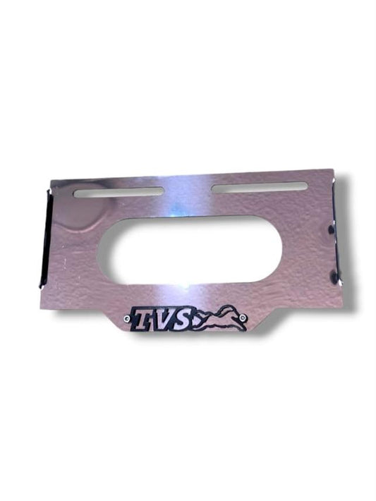 PORTAPLACA ACERO INOXIDABLE 3D TVS