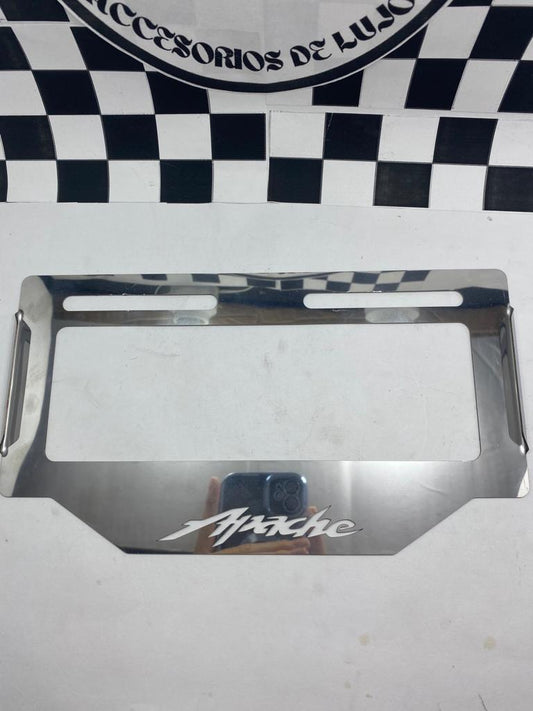 PORTAPLACA ACERO INOXIDABLE APACHE