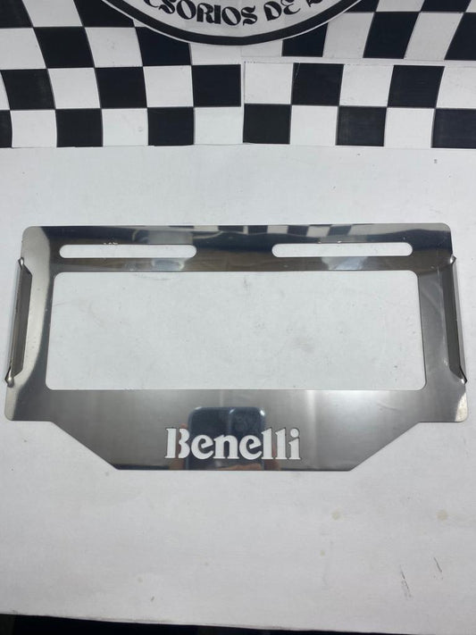 PORTAPLACA ACERO INOXIDABLE BENELLI