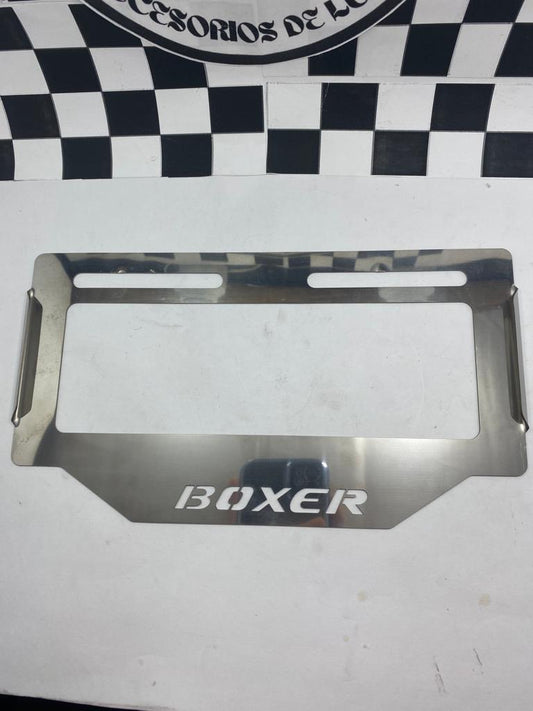 PORTAPLACA ACERO INOXIDABLE BOXER