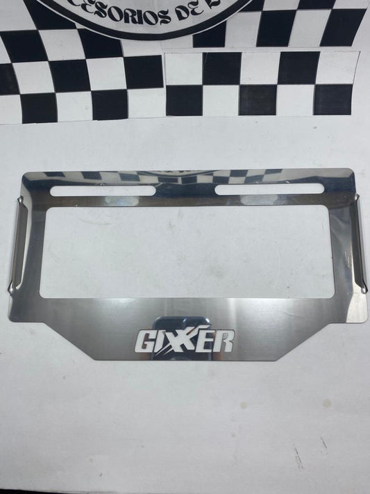 PORTAPLACA ACERO INOXIDABLE GIXXER