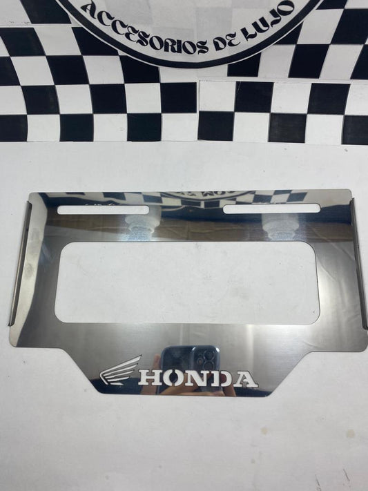 PORTAPLACA ACERO INOXIDABLE HONDA