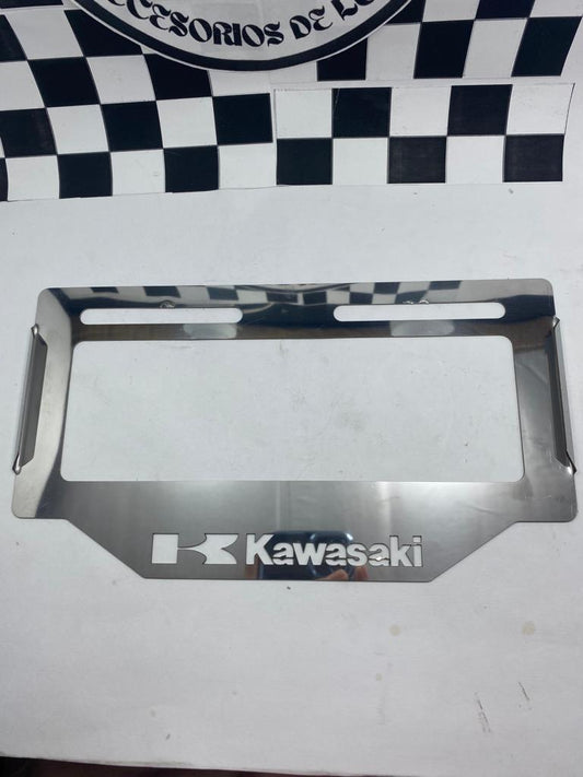 PORTAPLACA ACERO INOXIDABLE KAWASAKI