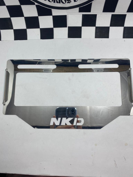 PORTAPLACA ACERO INOXIDABLE NKD
