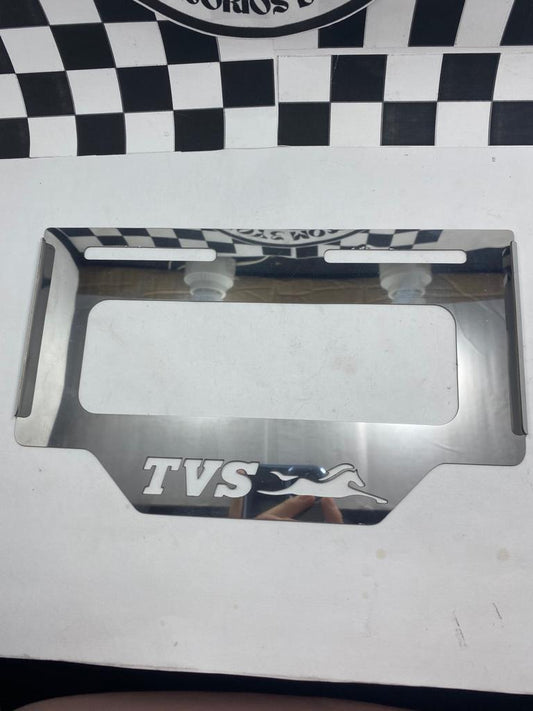 PORTAPLACA ACERO INOXIDABLE TVS