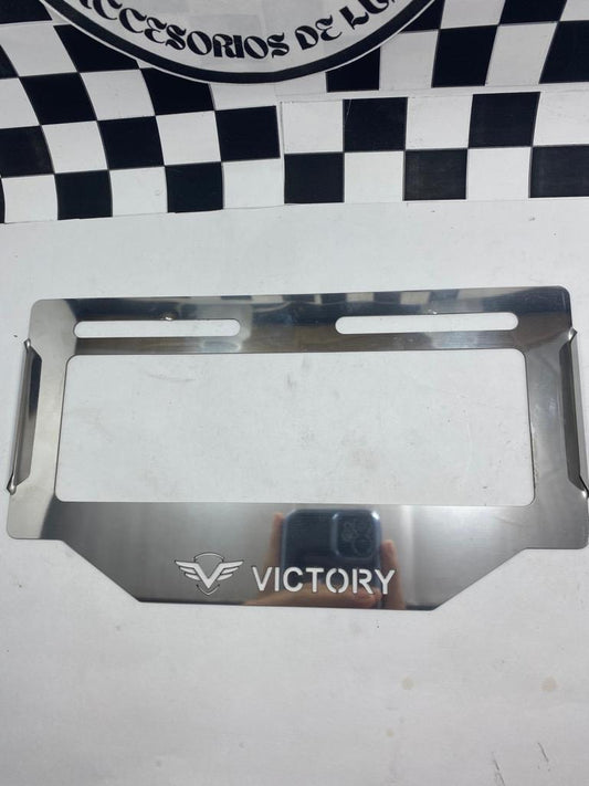 PORTAPLACA ACERO INOXIDABLE VICTORY