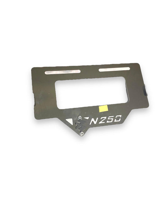 PORTAPLACA ACERO N250+ 3D NEGRO