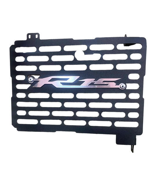 PROTECTOR RADIADOR NEGRO R15 V2 + 3D CROMO
